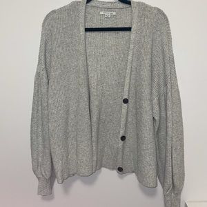 American Eagle Cardigan Sweater Gray